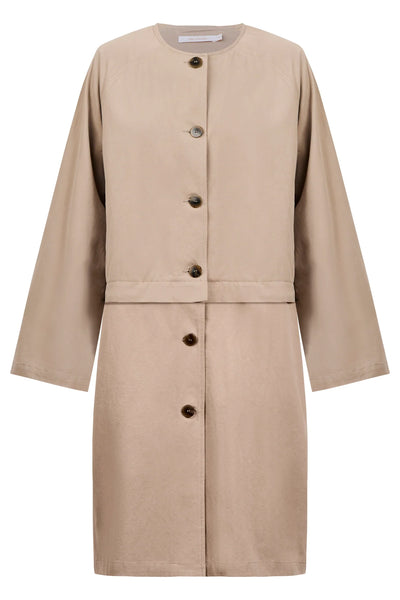 Farida Convertible Coat - Stone