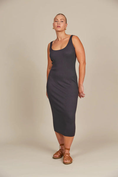 ADELE TANK DRESS- GRAPHITE