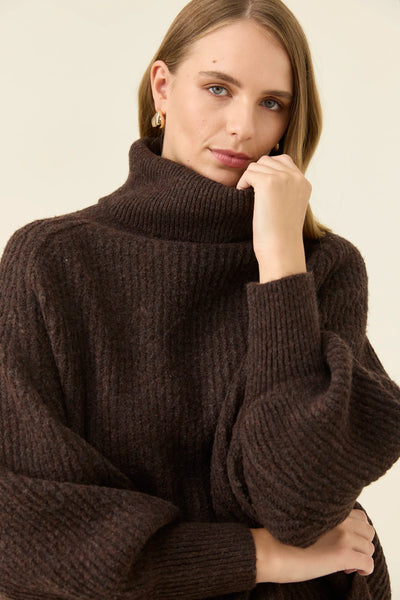 Miru Poncho - Chocolate