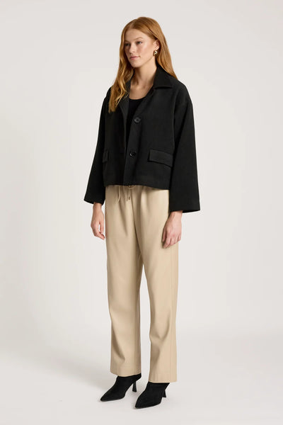 WANDERER CROP JACKET - BLACK