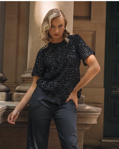 Black Sequin Tess