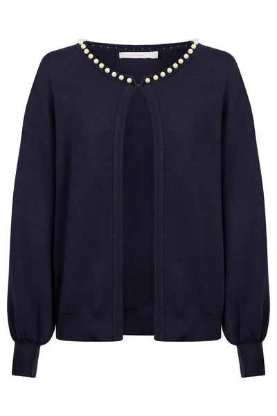 Nell Pearl Cardigan - Navy