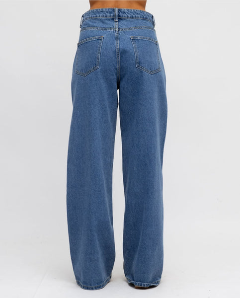 Two Tone Blue Denim Jeans