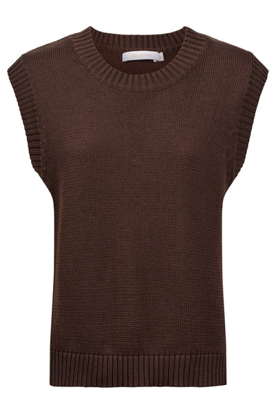 Darby Knit Vest - Chocolate