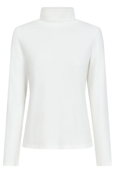 NARIA ROLL NECK TOP- IVORY