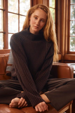 Miru Knit Jumper- Chocolate