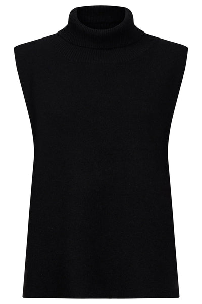 ZALA KNIT VEST - BLACK
