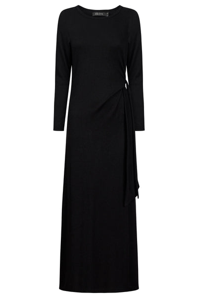 ARIA TIE MAXI DRESS -  BLACK