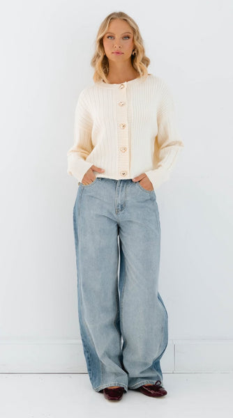 Two Tone Blue Denim Jeans