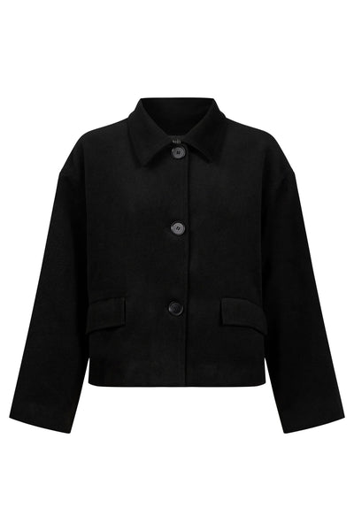 WANDERER CROP JACKET - BLACK