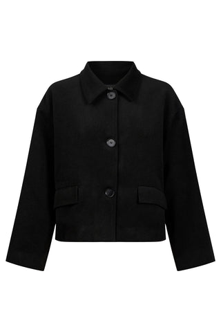 WANDERER CROP JACKET - BLACK