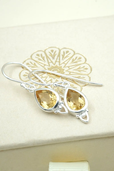 Solar Plexus Chakra Earrings - Silver