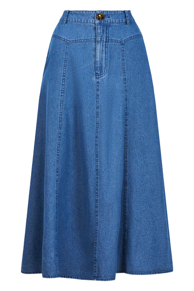 PLAYA MIDI SKIRT - DENIM