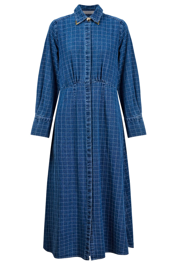 sloan denim maxi dress Sloan Denim Maxi Dress Cotton on