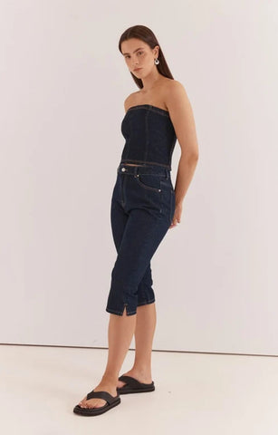 Lela Denim Pedal Pusher Jean
