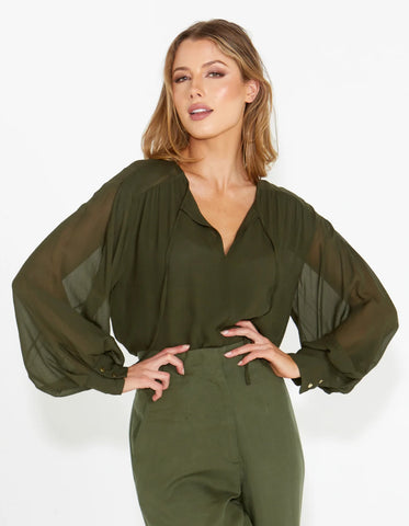 Honest Boho Blouse - Olive