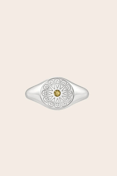 Silver Birthstone Ring - August/Peridot