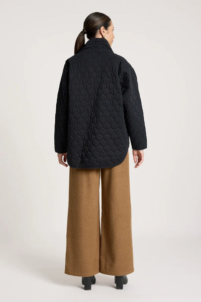 SANSI QUILTED JACKET - BLACK