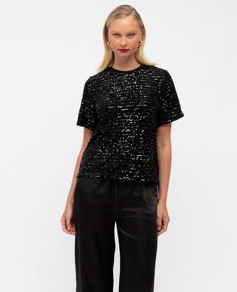 Black Sequin Tess