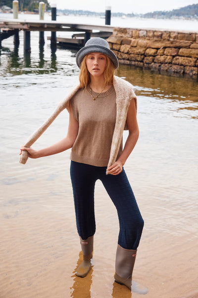 Darby Knit Vest - Stone