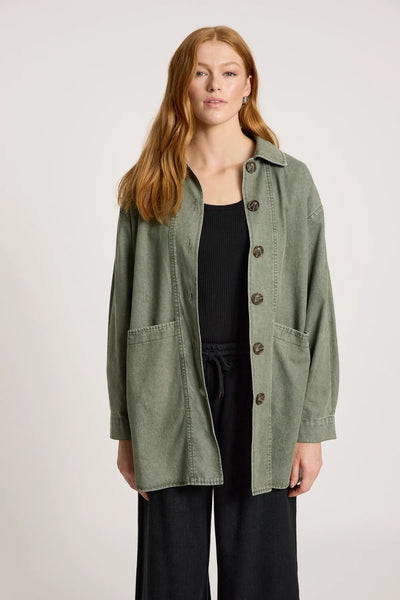 BODHI DENIM JACKET - OLIVE