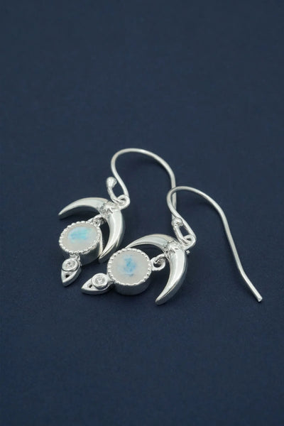 MOONSTONE DARE TO DREAM EARRINGS- SILVER