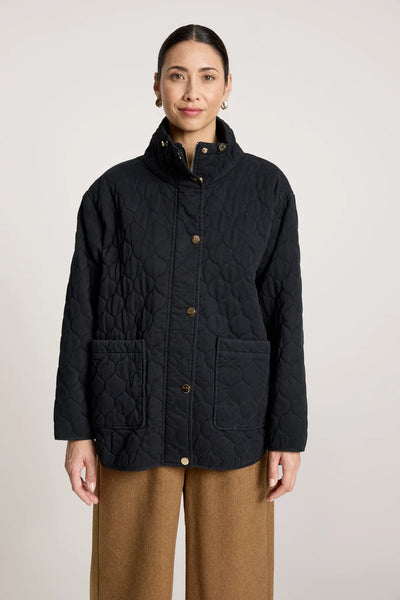 SANSI QUILTED JACKET - BLACK