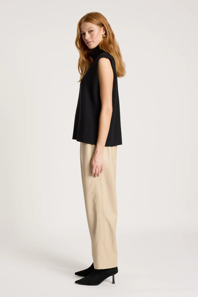 ZALA KNIT VEST - BLACK