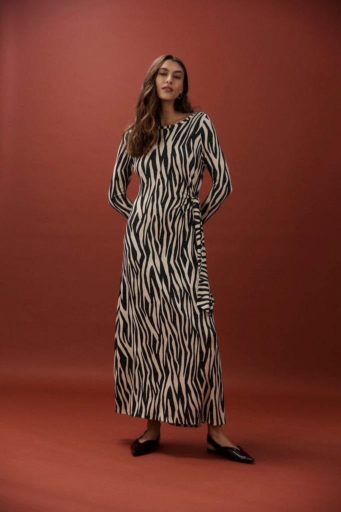 ARIA TIE MAXI DRESS - NOMAD