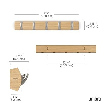 FLIP 5 WALL HOOK- NATURAL