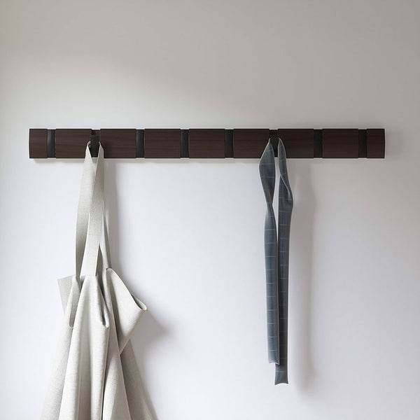 FLIP 8 WALL HOOK- WALNUT