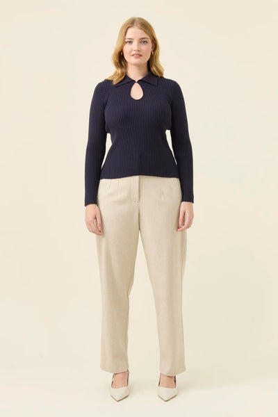 Nell Knit Top - Navy