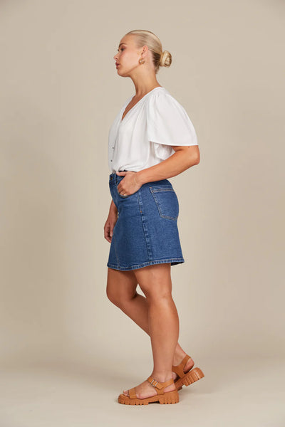 MARGOT DENIM SKIRT- DENIM