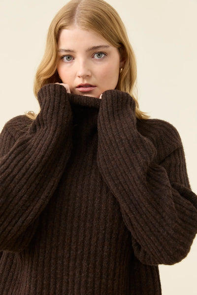 Miru Knit Jumper- Chocolate