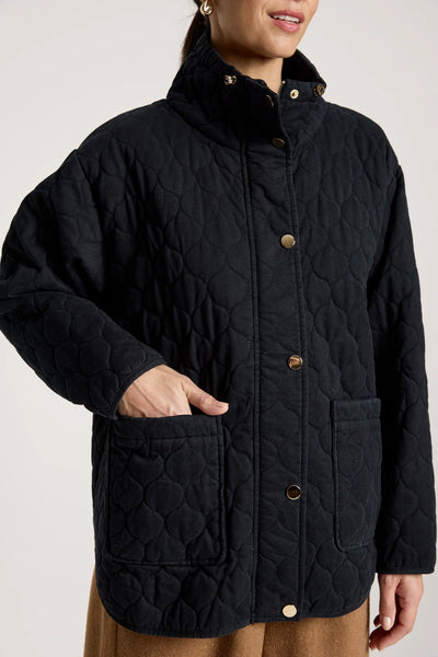 SANSI QUILTED JACKET - BLACK