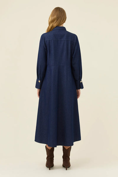 SLOAN DENIM MAXI DRESS- INDIGO