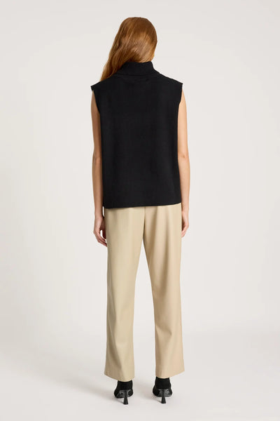ZALA KNIT VEST - BLACK