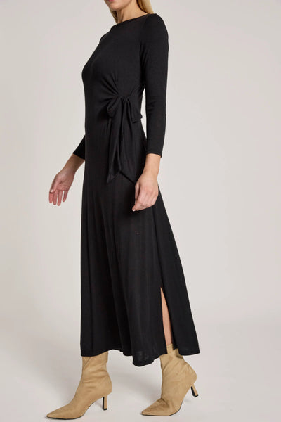 ARIA TIE MAXI DRESS -  BLACK