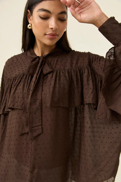 Della Blouse -  Chocolate