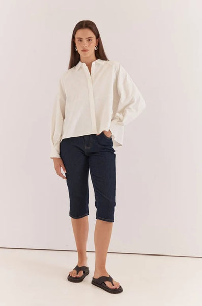 Lela Denim Pedal Pusher Jean