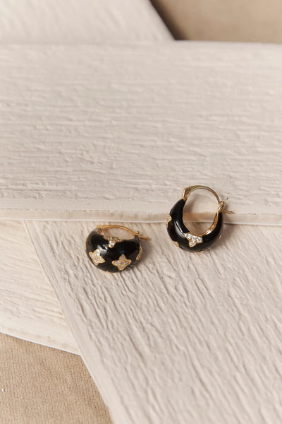 AMIRA GEM EARRING - BLACK