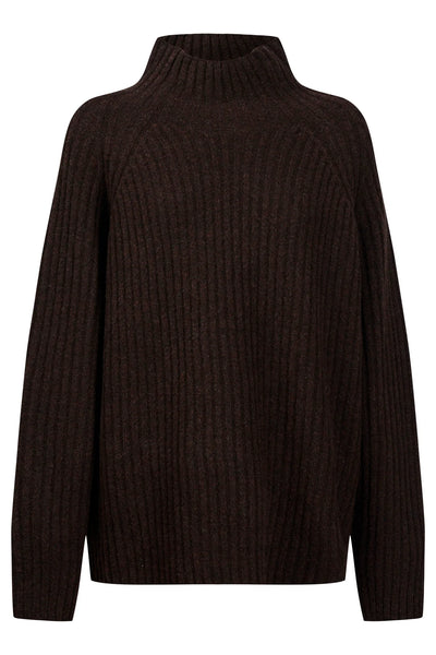 Miru Knit Jumper- Chocolate