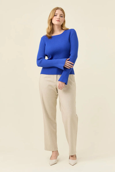 Darby Knit Top - Cobalt