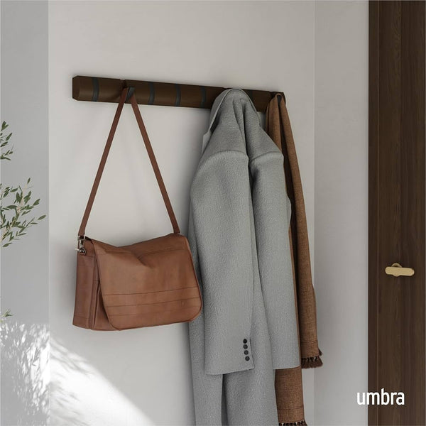 FLIP 8 WALL HOOK- WALNUT