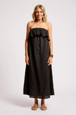 MARIS STRAPLESS DRESS - BLACK