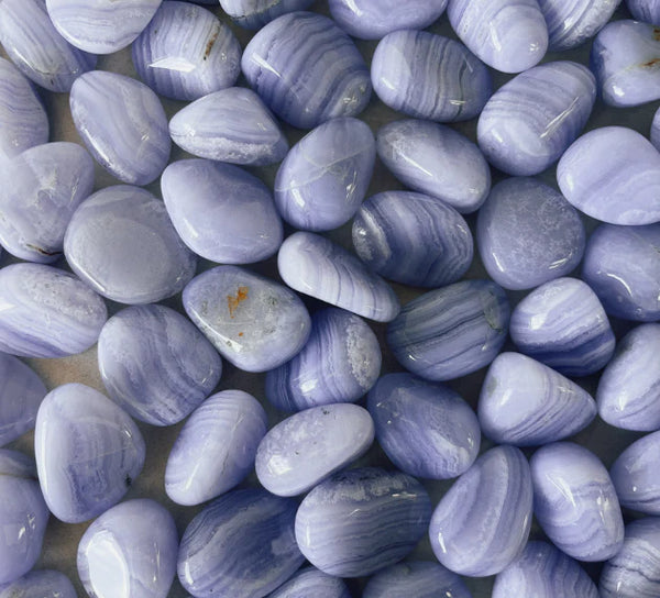 BLUE LACE AGATE CRYSTAL CANDLE