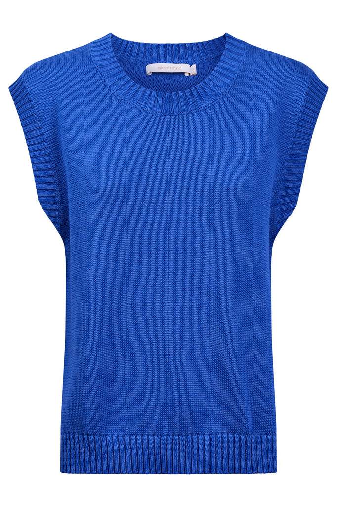 Darby Knit Vest - Cobalt