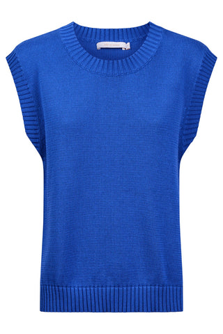 Darby Knit Vest - Cobalt
