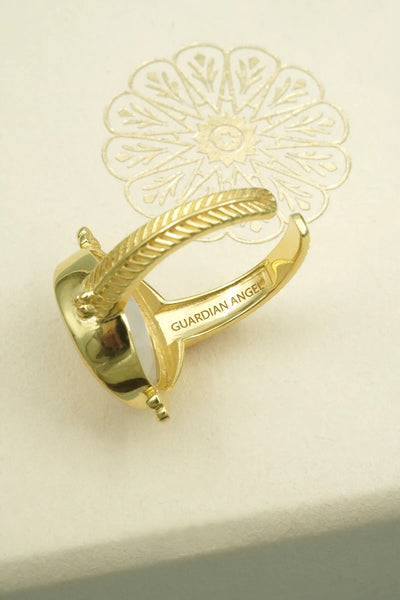 Guardian Angel Moonstone Ring - Gold