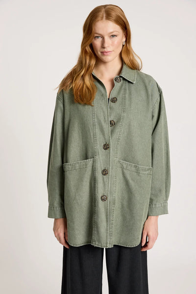 BODHI DENIM JACKET - OLIVE